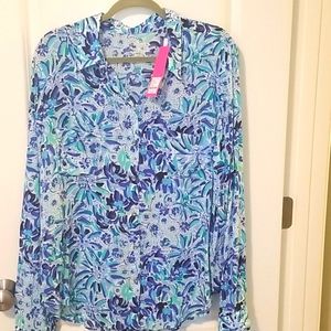 Nwt lilly pulitzer seaview buttondown